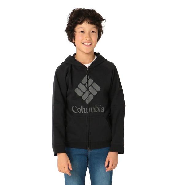 Columbia Logo Hoodies Black For Boys NZ17943 New Zealand